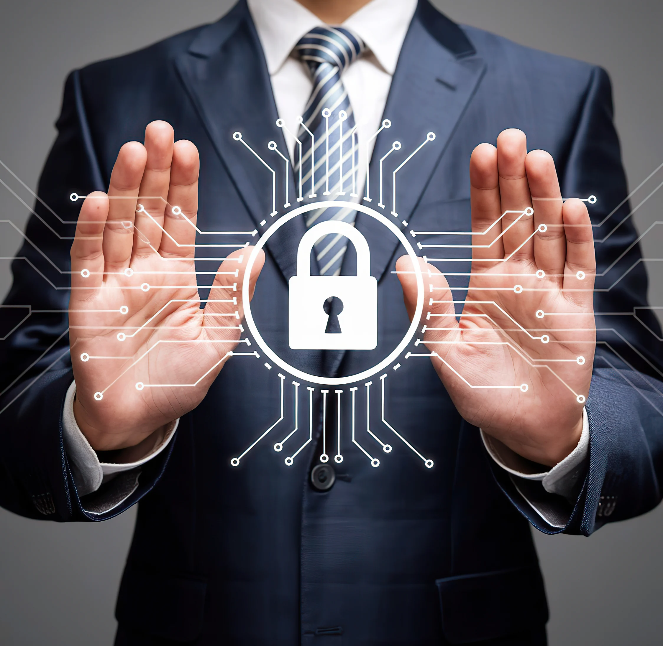Unauthorized transaction alert on mobile device with cybersecurity icons.